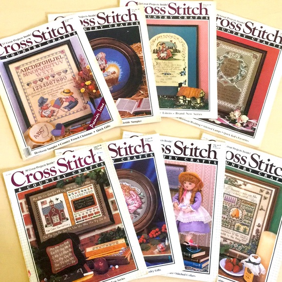 1985-87 Lot of 8 Cross Stitch & Country Crafts Magazines Vintage (Better Homes) - Picture 1 of 9